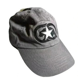 California Bear Star Hat Grey Cotton Embroidered Unisex Mens Hat NWT